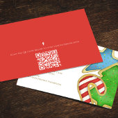 Kerst Schattigee Cookies Whimsical Party QR Code Kaart
