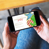 Kerst Schattigee Cookies Whimsical Party QR Code Kaart