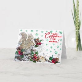 Kerst Schattigee Eekhoorn  Rustiek Feestdagen Kaart