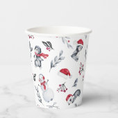 Kerst Schattigee feestelijke vakantie seizoen Wate Papieren Bekers (Voorkant)