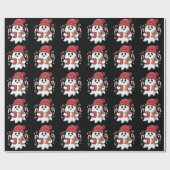 Kerst Schattigee Ghost Iced Coffee Retro Xmas Coff Cadeaupapier (Vlak)