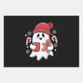 Kerst Schattigee Ghost Iced Coffee Retro Xmas Coff Inpakpapier Vel (Voorkant)