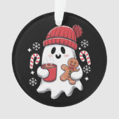 Kerst Schattigee Ghost Iced Coffee Retro Xmas Coff Ornament (voorkant)