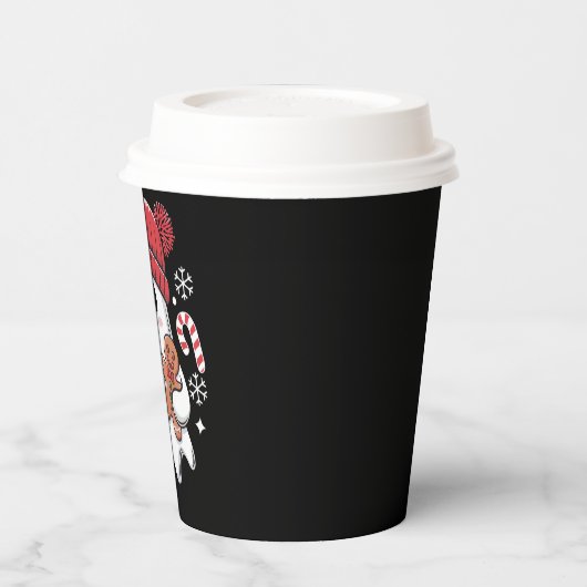 Kerst Schattigee Ghost Iced Coffee Retro Xmas Coff Papieren Bekers (Links)