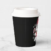 Kerst Schattigee Ghost Iced Coffee Retro Xmas Coff Papieren Bekers (Rechts)