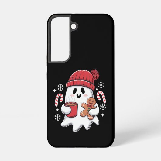 Kerst Schattigee Ghost Iced Coffee Retro Xmas Coff Samsung Galaxy Hoesje (Achterkant)
