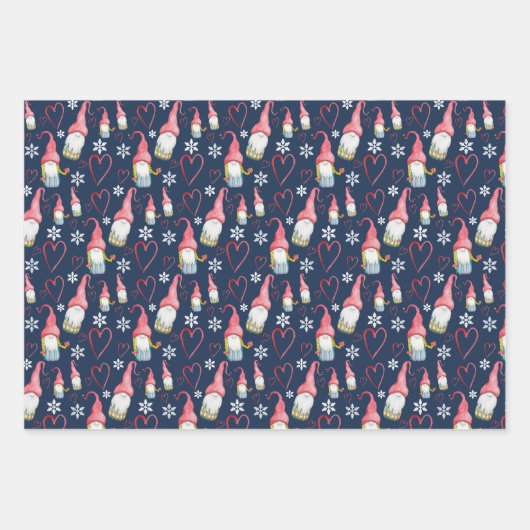 Kerst Schattigee gnoom in de liefde Inpakpapier Vel (Voorkant)