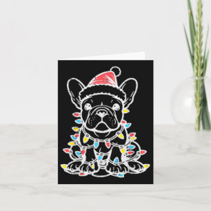Kerst Schattigee hond Franse Bulldog Xmas Frenchie Kaart
