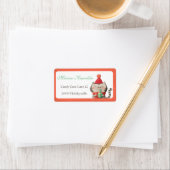Kerst Schattigee Kat Adresetiketten Etiket (Insitu)