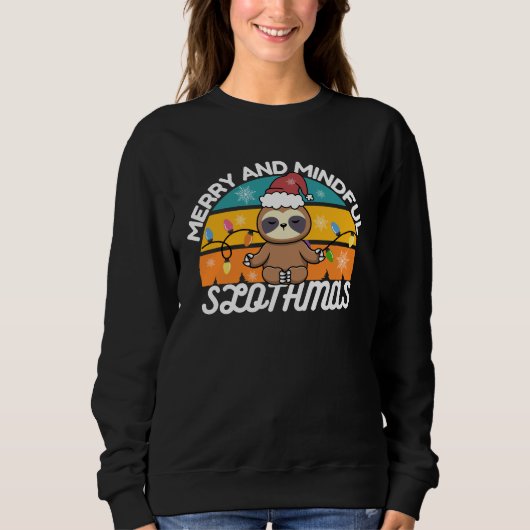 Kerst Schattigee Luiaard Lover Pun Sweatshirt (Voorkant)
