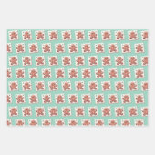 Kerst Schattigee peperkoek koekjes Inpakpapier Vel (Voorkant 3)