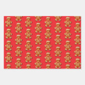 Kerst Schattigee peperkoek koekjes Inpakpapier Vel (Voorkant)