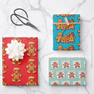 Kerst Schattigee peperkoek koekjes Inpakpapier Vel
