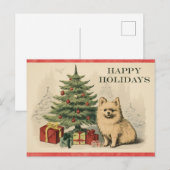 Kerst Schattigee  Prettige feestdagen hondenboom Briefkaart (Voorkant / Achterkant)