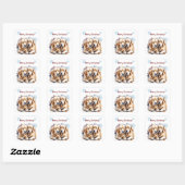 Kerst Schattigee Puppy Dogs Aanpassen Vierkante Sticker (Vel)