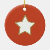 Kerst Schattigee rode pick-up met boom Keramisch Ornament (Achterkant)