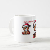 Kerst Schattigee Teddy Coffee Classic Mok (Voorkant links)