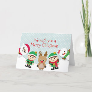 Kerst Schattigee vakantie Groet Kaart
