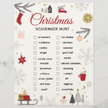 Kerst Schatzoek Checklist Kunst