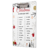 Kerst Schatzoek Checklist Kunst Klembord (Links)