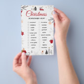 Kerst Schatzoeken Checklist Kunst Flyer (Hand)