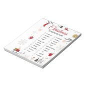 Kerst Schatzoeken Checklist Kunst Notitieblok (Linkerzijde)