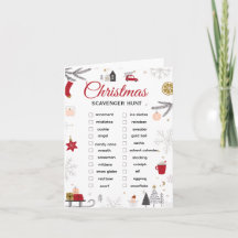 Kerst Schatzoeken Checklist Kunst