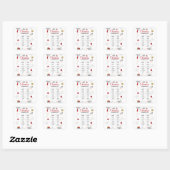 Kerst Schatzoeken Checklist Kunst Vierkante Sticker (Vel)