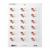 Kerst schedel cadeau label (Full Sheet)