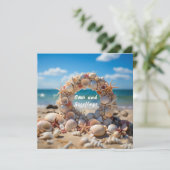 Kerst Schelpen Zeester Koraal Parels   Kaart (Staand voorkant)