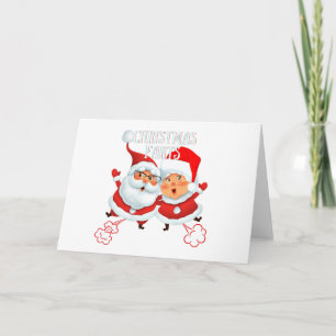 Kerst Scheten Santa & Mevrouw Claus Kaart