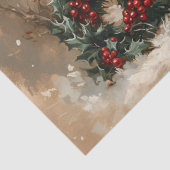 Kerst Schipperke Hond met een Rode Boog Decoupage Tissuepapier (Detail)