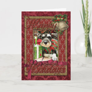 Kerst - Schnauzer - Joey Feestdagen Kaart