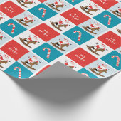 Kerst Schommelpaard Cadeaupapier (Hoek)