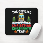 Kerst Schoolbus Monitor Team - Schoolbus Monitor Muismat (Met muis)