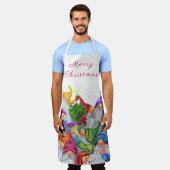 Kerst Schort met Happy Gnomes Party (Gedragen)