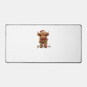 Kerst Schotse Highland Koe Classic T-shirt Bureaumat (Voorkant)