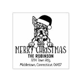 Kerst Schotse Terriër Dog Retouradres Rubberstempel (Afrduk)