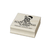 Kerst Schotse Terriër Dog Retouradres Rubberstempel (Stempel)