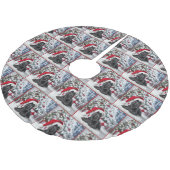 Kerst Schotse Terriër met Santa Hat Kerstboom Rok (Gekanteld)