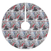 Kerst Schotse Terriër met Santa Hat Kerstboom Rok (Voorkant)
