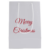 Kerst Schotse Terriër op een wit tapijt Medium Cadeauzakje (Achterkant)