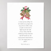 Kerst Schrift Kunst op Matte Poster (Voorkant)