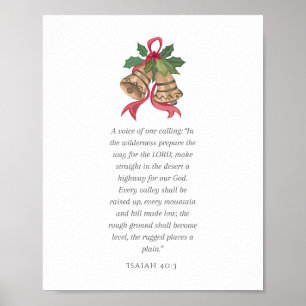 Kerst Schrift Kunst op Matte Poster