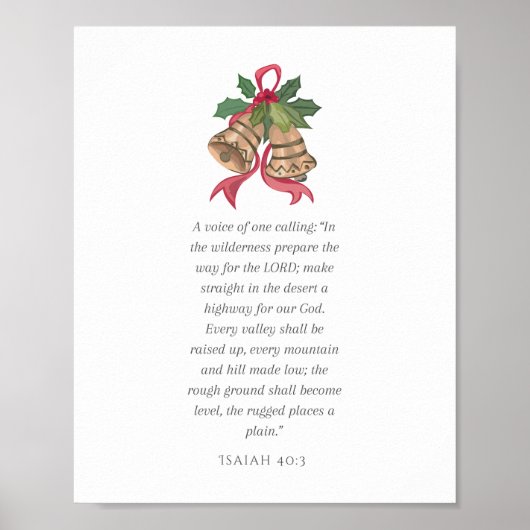 Kerst Schrift Kunst op Matte Poster (Voorkant)