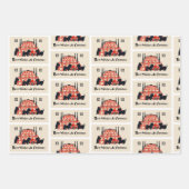 Kerst Scottie Dogs Pattern Inpakpapier Vel (Voorkant 2)