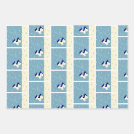 Kerst  Scottie Dogs Pattern Inpakpapier Vel