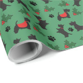 Kerst Scottie Gift Wrapping Papier Hond Wrap (Rol Hoek)
