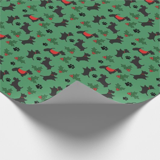 Kerst Scottie Gift Wrapping Papier Hond Wrap (Hoek)