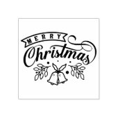 Kerst scrapbook bel banner rubber stempel (Afrduk)